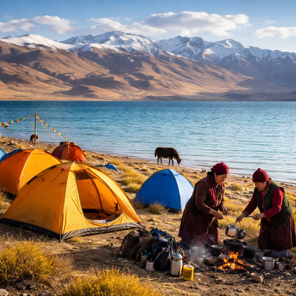 Camping at Tso Moriri Lake