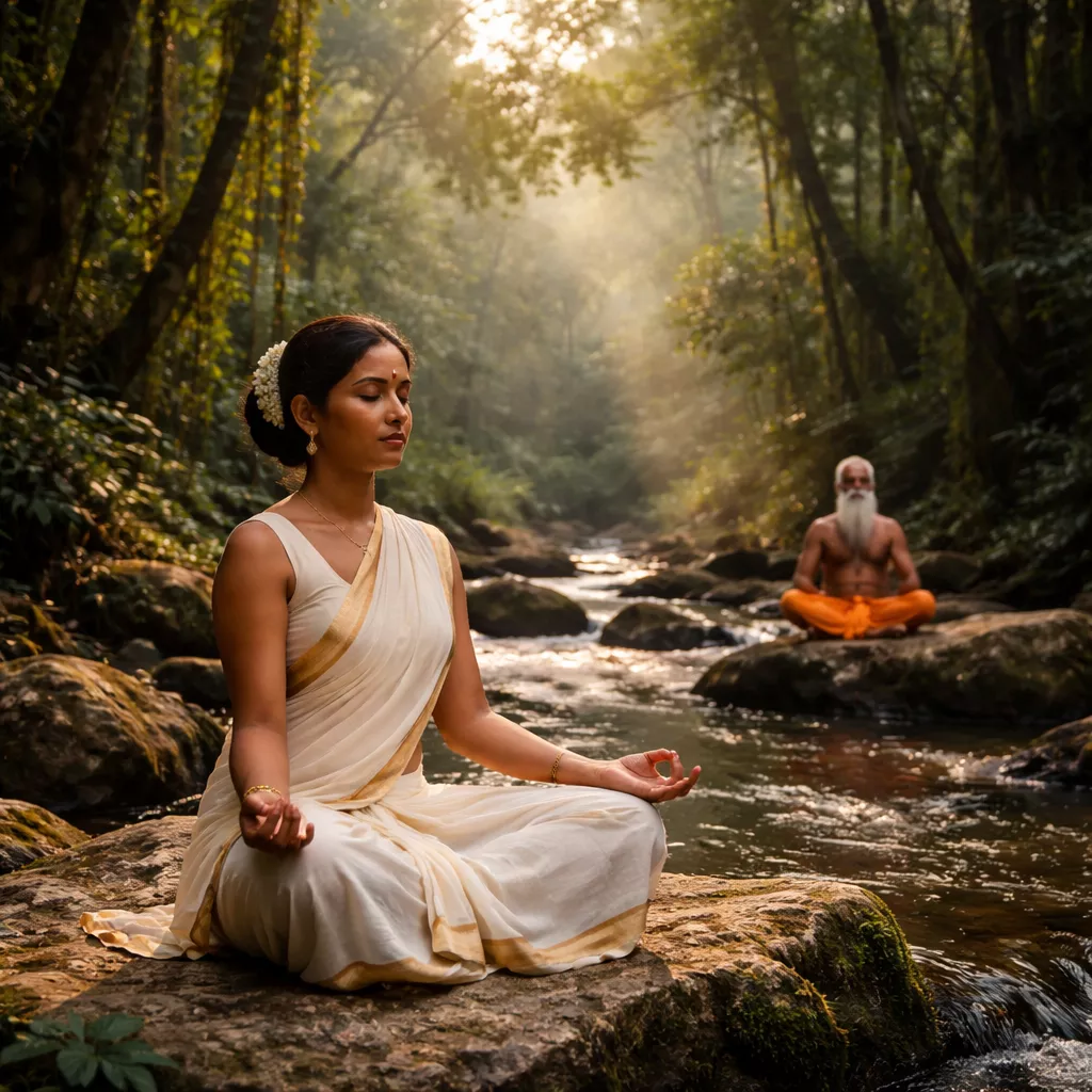 Meditation at the Forest of Nicobar Islands